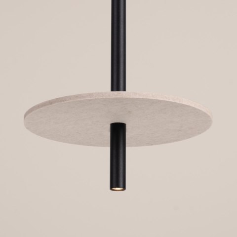Lampa wisząca FELTRO 1 czarna/beżowa