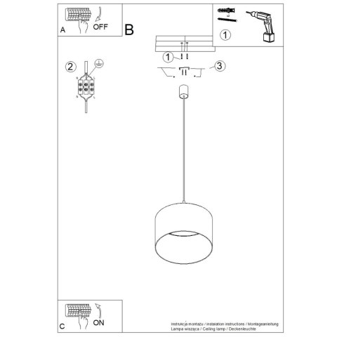 Lampa wisząca NEVIA granat