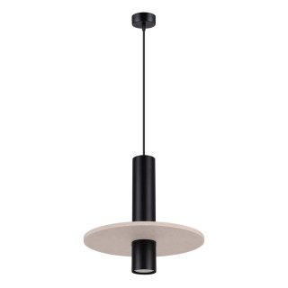 Lampa wisząca PELTA 1 czarna/beżowa
