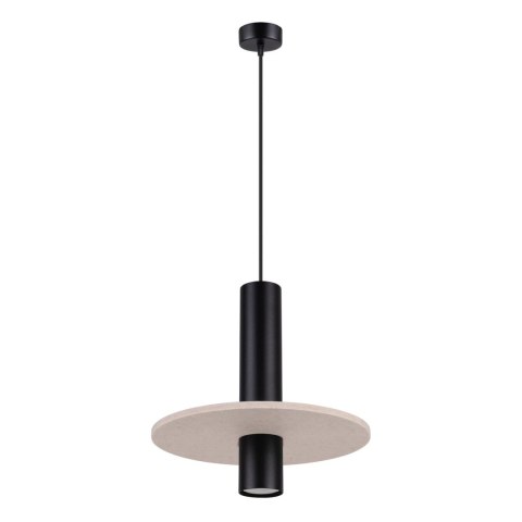 Lampa wisząca PELTA 1 czarna/beżowa