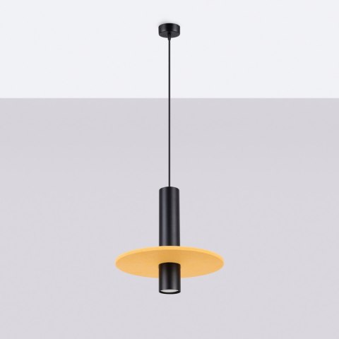 Lampa wisząca PELTA 1 czarna/żółta