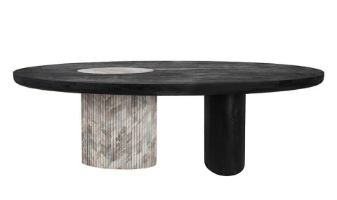 STÓŁ JADALNIANY PIETRA 240, MARMUR, DREWNO MANGO, JAPANDI, MODERN, PREMIUM