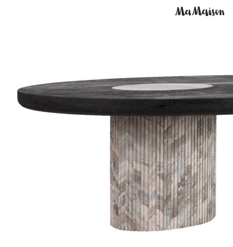 STÓŁ JADALNIANY PIETRA 240, MARMUR, DREWNO MANGO, JAPANDI, MODERN, PREMIUM