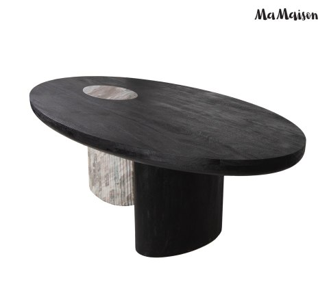 STÓŁ JADALNIANY PIETRA 240, MARMUR, DREWNO MANGO, JAPANDI, MODERN, PREMIUM