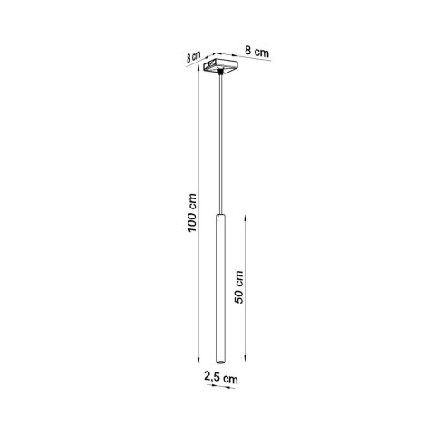 Lampa wisząca PASTELO 1 żółta
