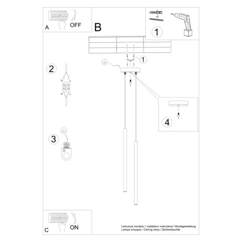 Lampa wisząca PASTELO 2 brązowa