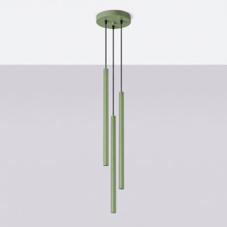 Lampa wisząca PASTELO 3P szałwiowa