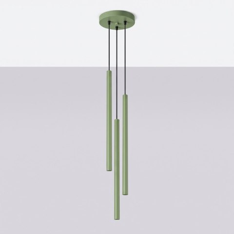 Lampa wisząca PASTELO 3P szałwiowa