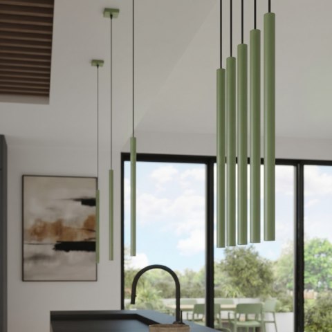 Lampa wisząca PASTELO 3P szałwiowa