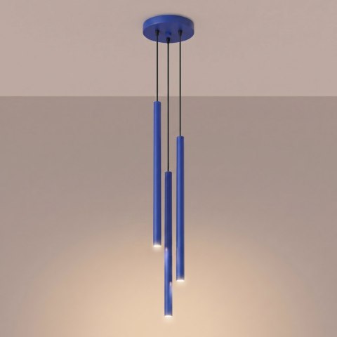 Lampa wisząca PASTELO 3P ultramaryna
