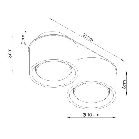Plafon MODO 2 taupe Gx53
