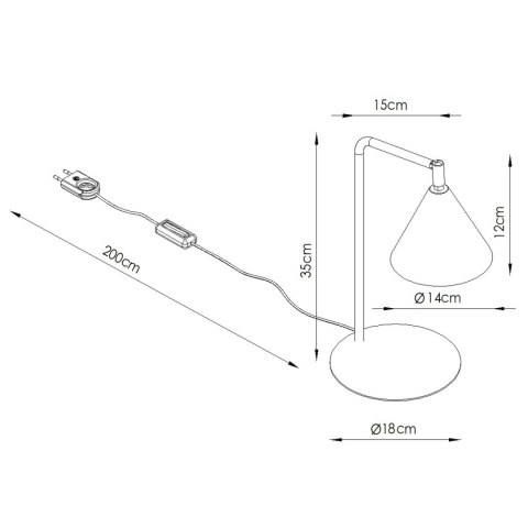 Lampa biurkowa NOX beżowa