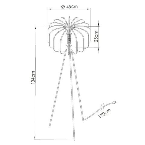 Lampa podłogowa MULA 45 żółta
