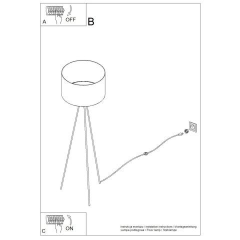 Lampa podłogowa NEVIA taupe