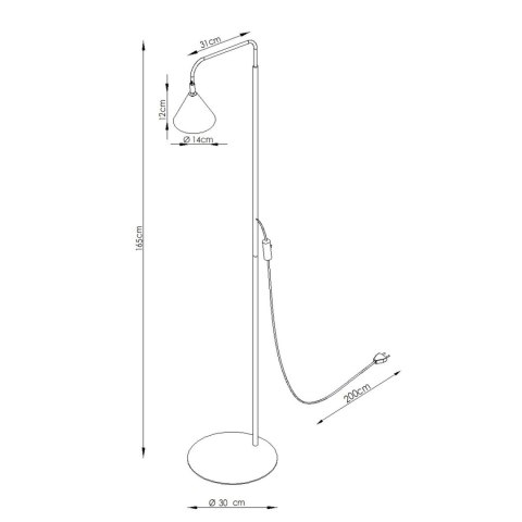 Lampa podłogowa NOX czarna