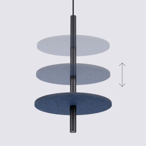 Lampa wisząca FELTRO 1 czarna/granatowa