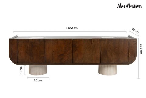 MaMaison szafka RTV PAGODA 180 brązowa / drewno mango