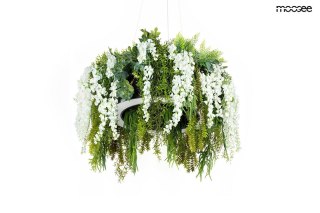 LAMPA WISZĄCA FIORITO MOOSEE, LED, Z ROŚLINAMI, PILOT, CZARNY RING, DESIGN