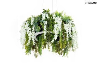 LAMPA WISZĄCA FIORITO MOOSEE, LED, ROŚLINY, KWIATY, PILOT, RING, 80 CM
