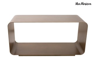 STOLIK KAWOWY ŁAWA AUREO, ZŁOTY, LOFT, DO SALONU, METALOWY, 90 CM