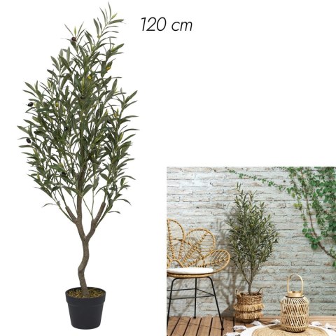 Drzewko oliwne sztuczne 120 cm jak żywe do salonu i na taras ( Rozmiar: uniwersalny )