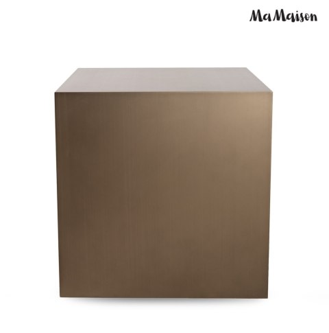 STOLIK KAWOWY LAWA AUREO, ZŁOTY, DO SALONU, LOFT, SZCZOTKOWANY, 55 CM