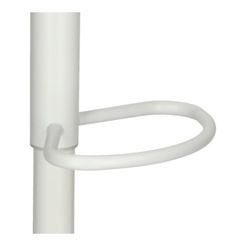 HOKER REGULOWANY PIVOT, STOŁEK BAROWY, LOFT, BIAŁY, DREWNO, OBROTOWY, WYSPA