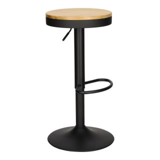 HOKER PIVOT, STOŁEK BAROWY REGULOWANY, LOFT, DO KUCHNI, WYSPY, DREWNO
