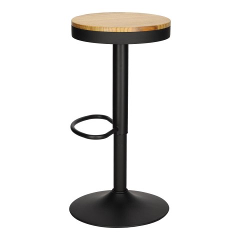 HOKER PIVOT, STOŁEK BAROWY REGULOWANY, LOFT, DO KUCHNI, WYSPY, DREWNO
