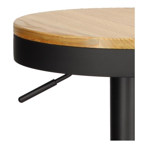 HOKER PIVOT, STOŁEK BAROWY REGULOWANY, LOFT, DO KUCHNI, WYSPY, DREWNO