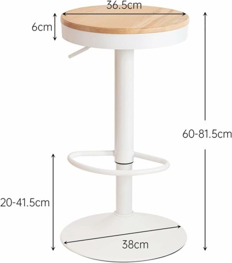HOKER PIVOT, STOŁEK BAROWY REGULOWANY, LOFT, DO KUCHNI, WYSPY, DREWNO