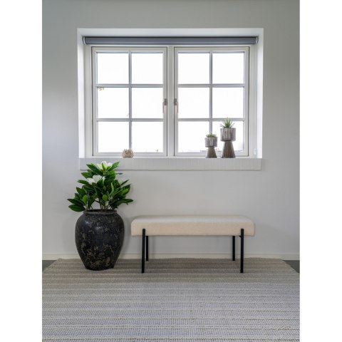Ławka Swindon boucle biała/czarna ( Rozmiar: uniwersalny )