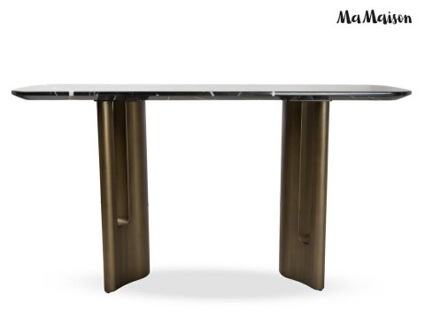 KONSOLA LUSSUOSO, STÓŁ, CZARNY, 150 CM, LOFT, DO SALONU, STOLIK, ZŁOTA