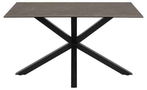 STÓŁ DO JADALNI AETHEL ACTONA, CERAMICZNY BLAT, 135X80 CM, CZARNY, LOFT
