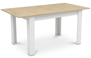 STÓŁ ROZKŁADANY FUTURA, 120-160X80 CM, SONOMA, BIAŁE NOGI, SALON, JADALNIA