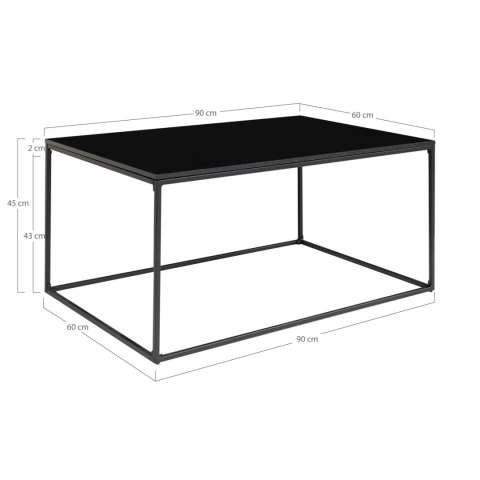 Stolik kawowy Vita czarny 60x90cm ( Rozmiar: uniwersalny )