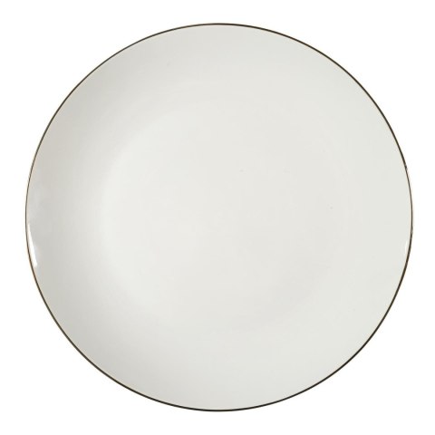 SERWIS OBIADOWY PORCELANOWY LUMINOSO, 12 ELEMENTÓW, 4 OSOBY, BIAŁO-ZŁOTY