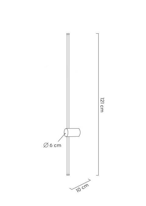 MOOSEE zestaw 2 lamp ściennych OMBRE 120 czarny