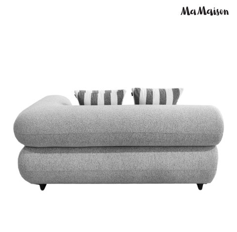 MaMaison sofa narożna ogrodowa ALEXANDER szara (poduszki i pokrowiec w zestawie)