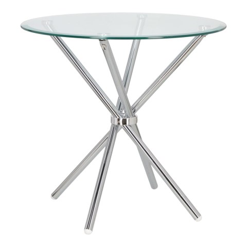 Stół Ufo 80cm transparentny/ chrom ( Rozmiar: uniwersalny )