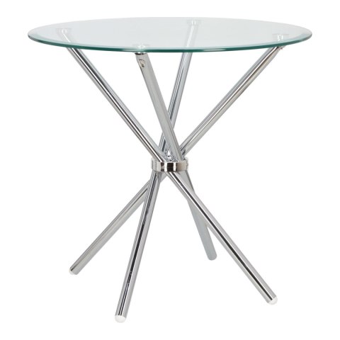 Stół Ufo 80cm transparentny/ chrom ( Rozmiar: uniwersalny )