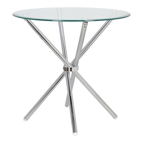 Stół Ufo 80cm transparentny/ chrom ( Rozmiar: uniwersalny )