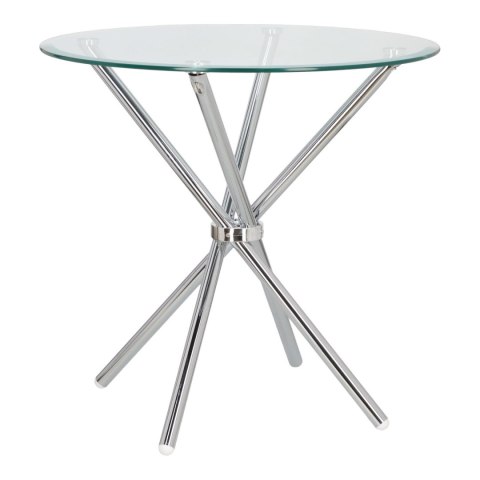 Stół Ufo 80cm transparentny/ chrom ( Rozmiar: uniwersalny )