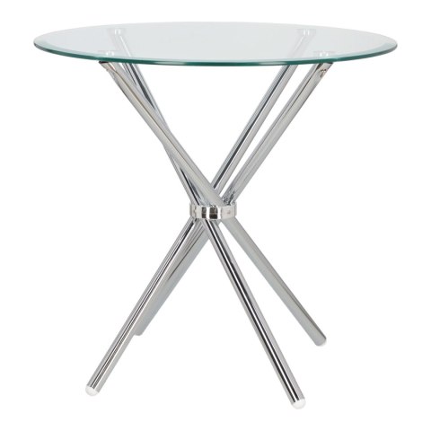 Stół Ufo 80cm transparentny/ chrom ( Rozmiar: uniwersalny )
