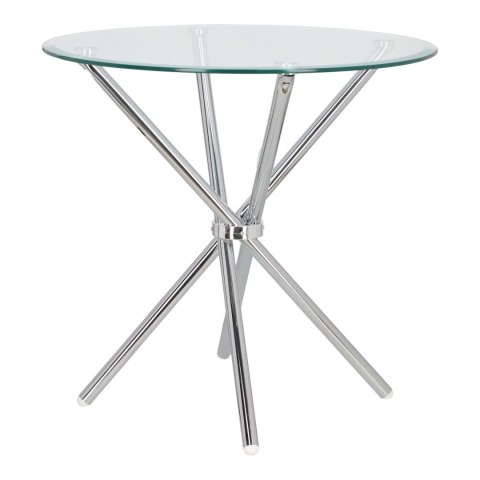 Stół Ufo 80cm transparentny/ chrom ( Rozmiar: uniwersalny )