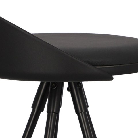 HOKER CZARNY VORTEX, LOFT, DO KUCHNI, WYSPY, STOŁEK BAROWY, EKOSKÓRA, 78 CM