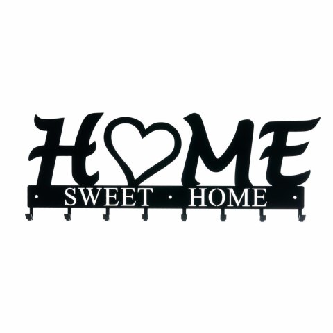 Wieszak ścienny Home Sweet Home czarny ( Rozmiar: uniwersalny )