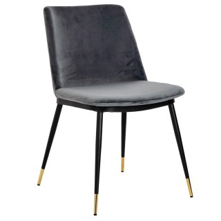KRZESŁA TAPICEROWANE LUMINA, 6X, SZARE, WELUROWE, DO JADALNI, SALON, VELVET