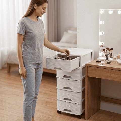 REGAŁ MODUŁOWY MODULARE, 3 SZUFLADY A4, BIAŁY, ORGANIZER BIURKO, KOMODA