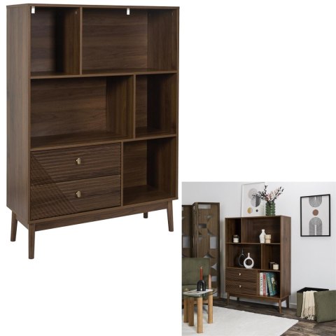 REGAŁ NA KSIĄŻKI NOCELLO, DO SALONU, BIUROWY, PÓŁKA, LOFT, OTWARTY, 100 CM